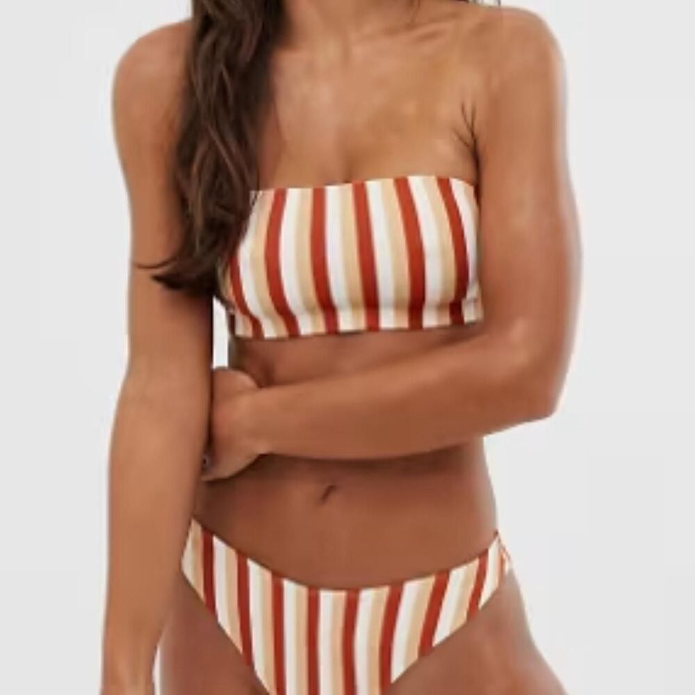 Monki Women's Brown and Tan Bikinis-and-tankini-sets